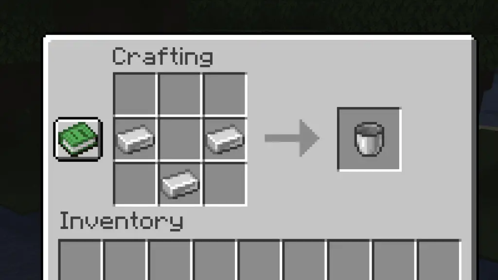 Ricetta per fare un secchio in Minecraft