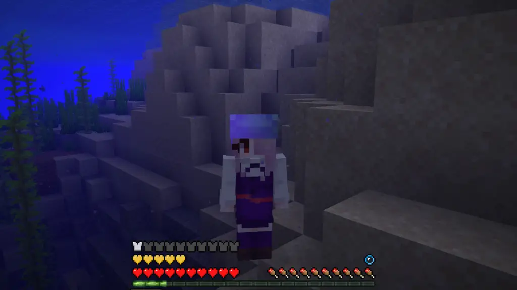 Usando l'incanto della respirazione sott'acqua in Minecraft