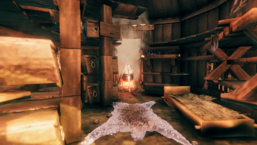 La capanna Greenhorn nell'interno di Valheim