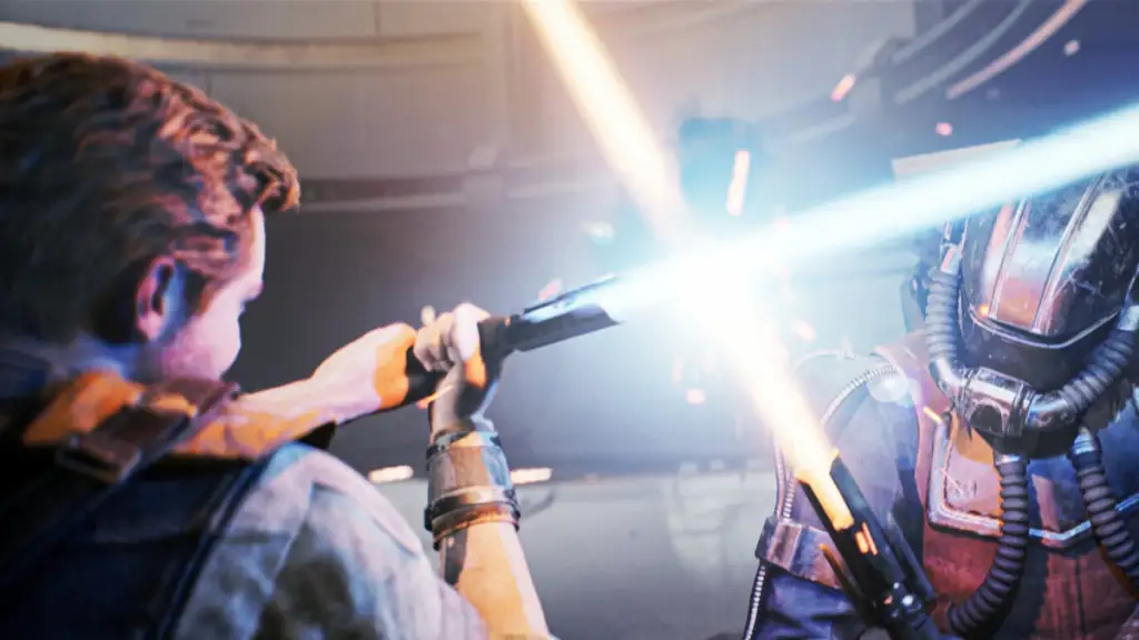 Combattimento con la spada laser Star Wars Jedi Survivor