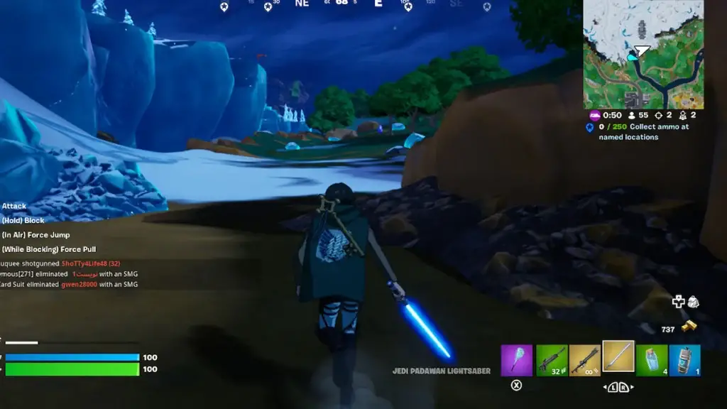 lancio-minerale-cinetico-con-una-spada-luce-in-fortnite