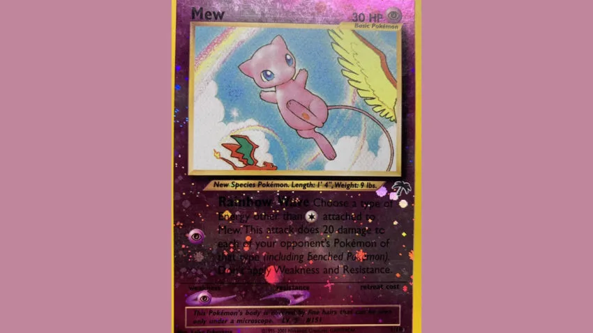 le-isole-meridionali-reverse-holo-mew-preziose-carte-pokemon-di-avviamento