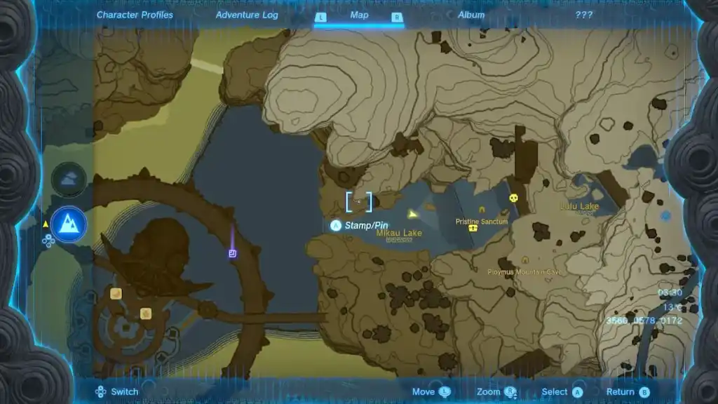 Mappa The Legend of Zelda Tears of the Kingdom King Dorephan