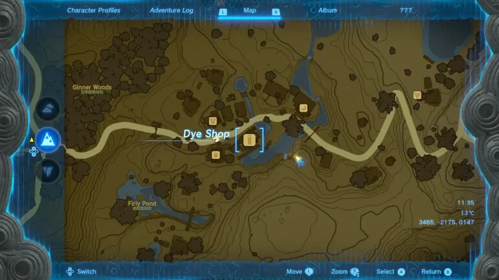 Zelda_Dye_Shop_Posizione