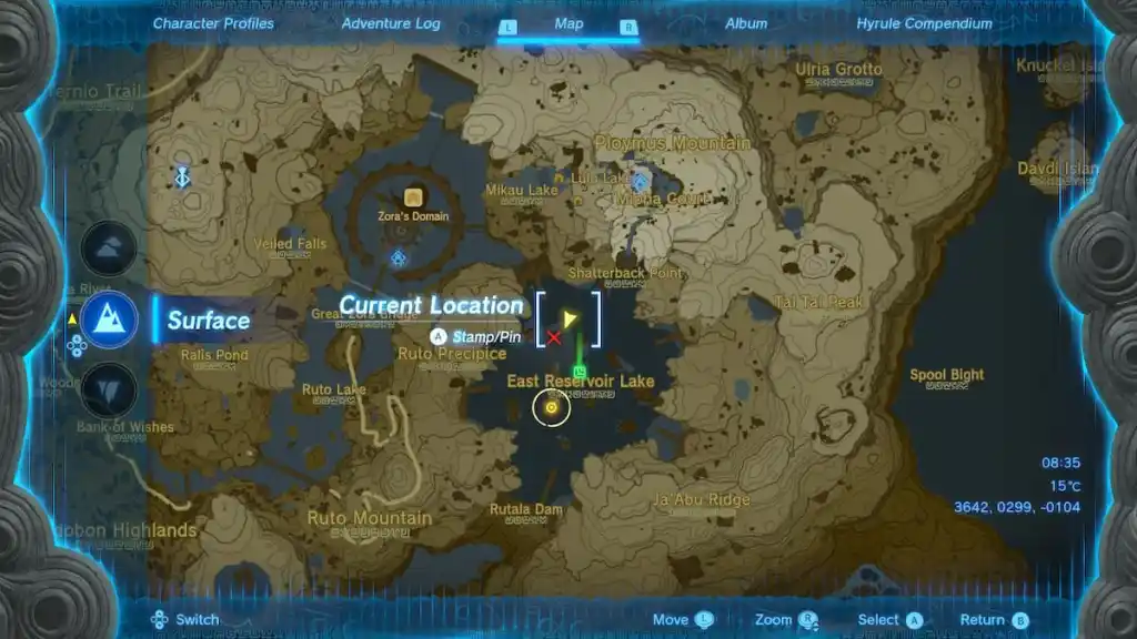 Posizione della mappa di The Legend of Zelda Tears of the Kingdom A Token Of Friendship