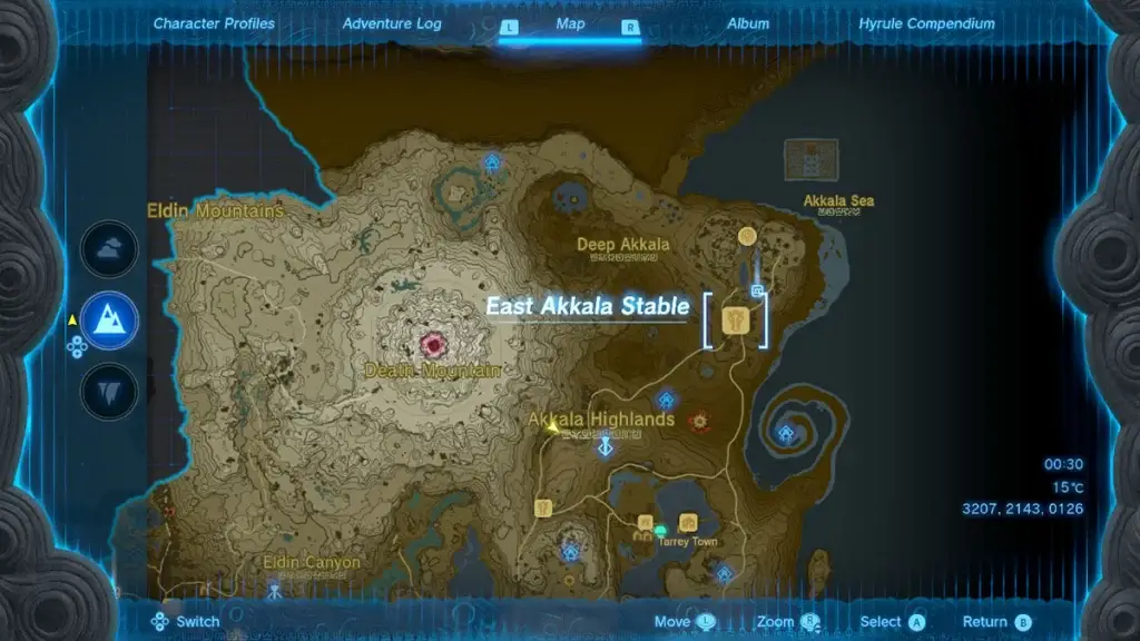 riferimento-mappa-per-i-meli-in-akkala-highlands-regione-di-hyrule-nella-leggenda-di-zelda-lacrime-del-regno