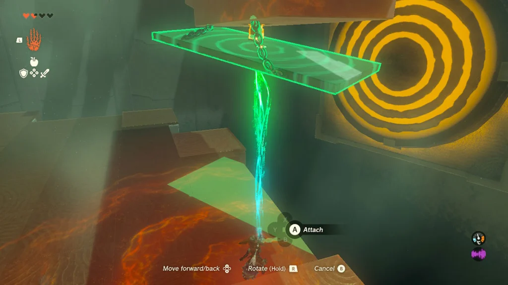 usando-una-lancia-zonai-per-inchiodare-la-lastra-al-soffitto-nella-leggenda-di-zelda-lacrime-del-regno