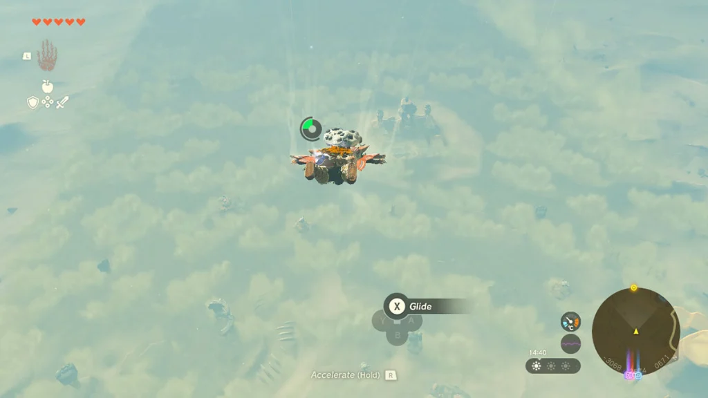 link-volare-nell'aria-sopra-gerudo-deserto-nella-leggenda-di-zelda-lacrime-del-regno