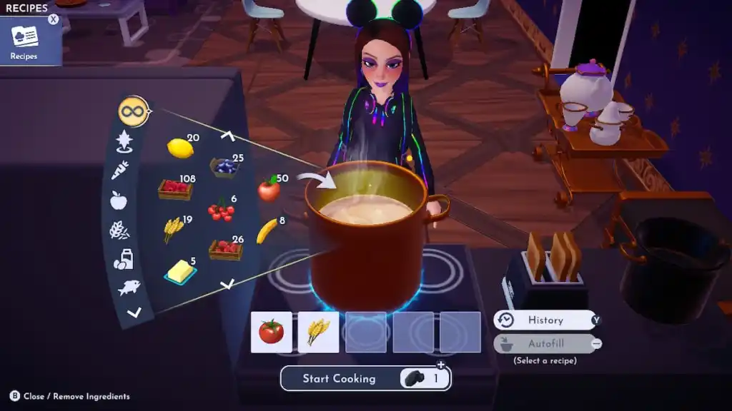 La ricetta della pasta Disney Dreamlight Valley