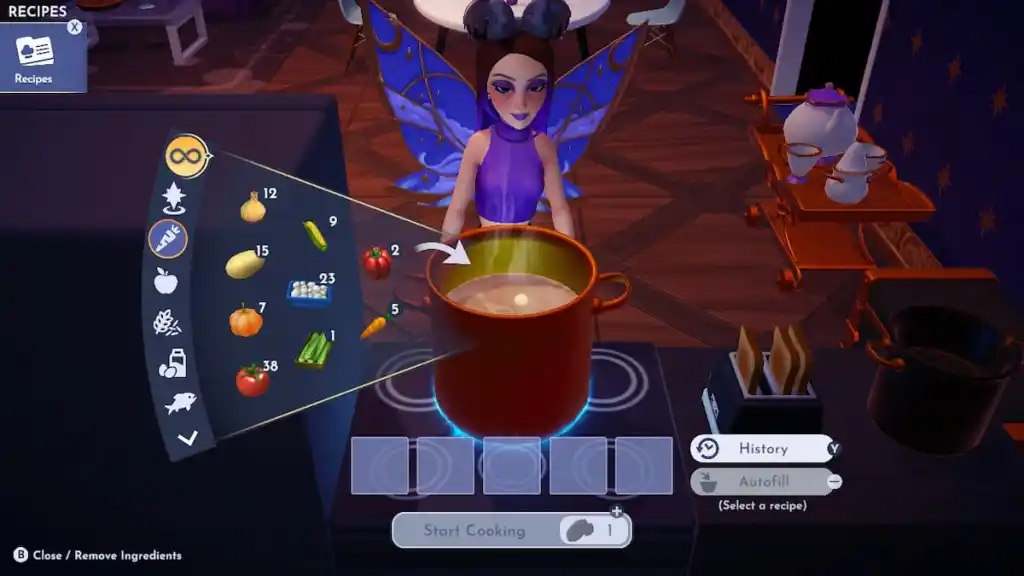 Disney Dreamlight Valley - Come preparare le verdure grigliate (crudites)