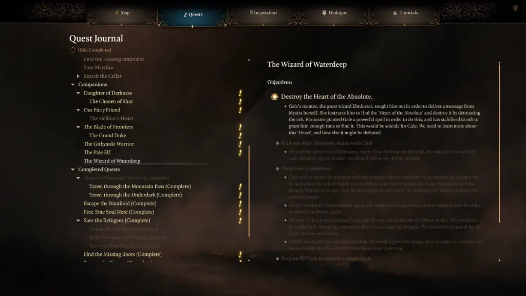 Gale Companion Quest BG32