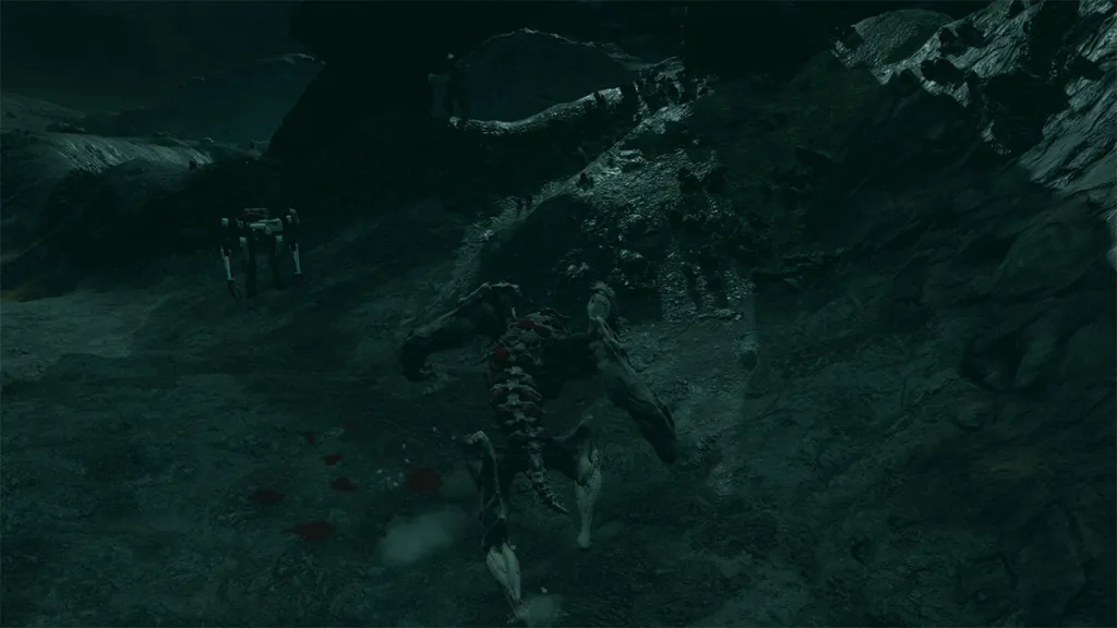albino-terrormorph-dall'alto nel campo stellare