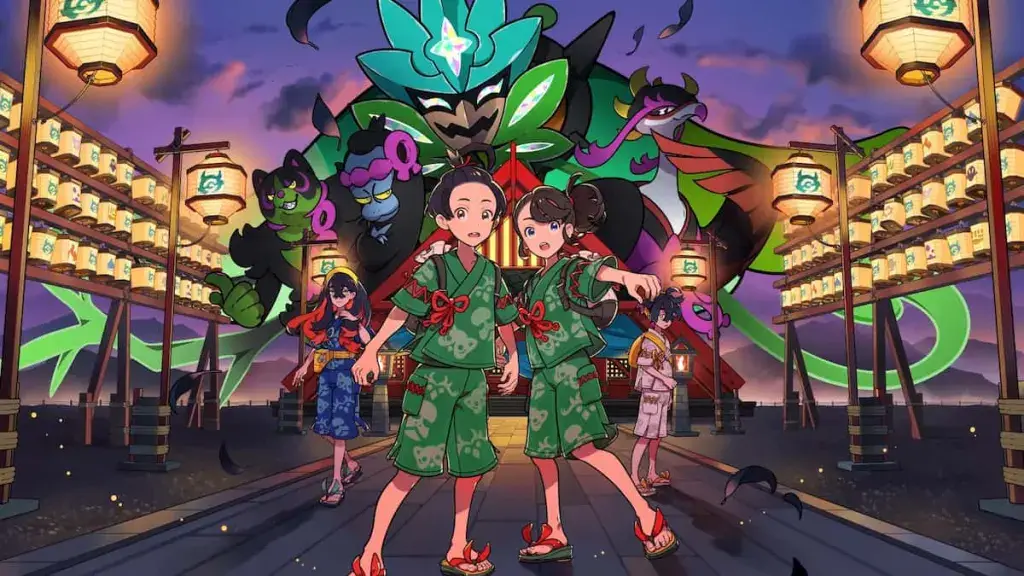 Illustrazione chiave per i DLC Pokemon Scarlet e Violet