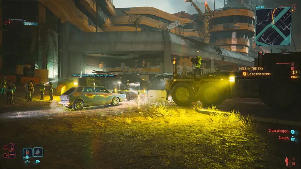 ingresso-al-luogo-dell'incidente-nel-buco-nel-cielo-cyberpunk-2077-phantom-liberty