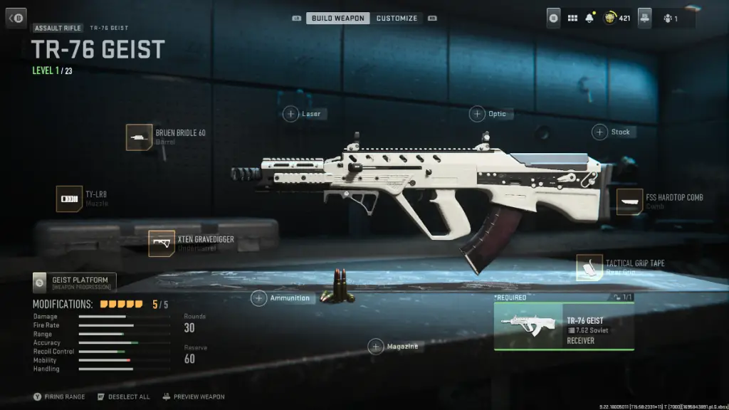 Il TR-76 Geist sarà una solida aggiunta alla collezione di armi in corso di Call of Duty.