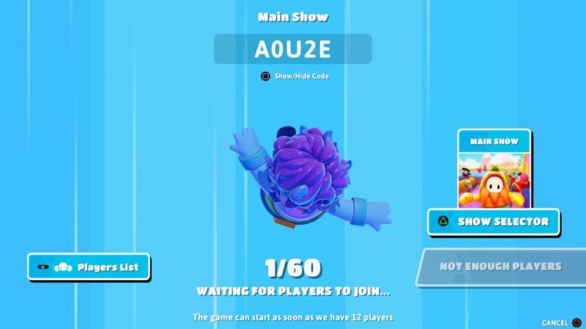 Lobby personalizzate per il crossplay di Fall Guys
