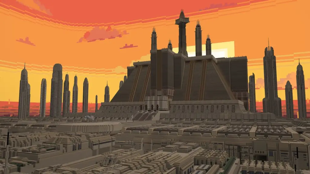 Il Tempio Jedi su Coruscant in Star Wars: Il cammino dello Jedi.
