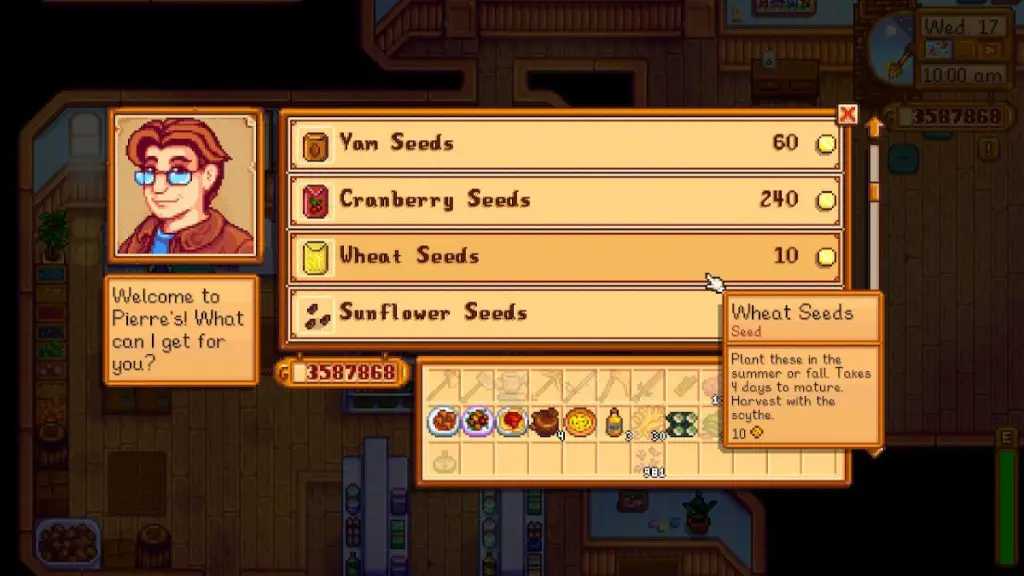 Semi di grano Stardew Valley