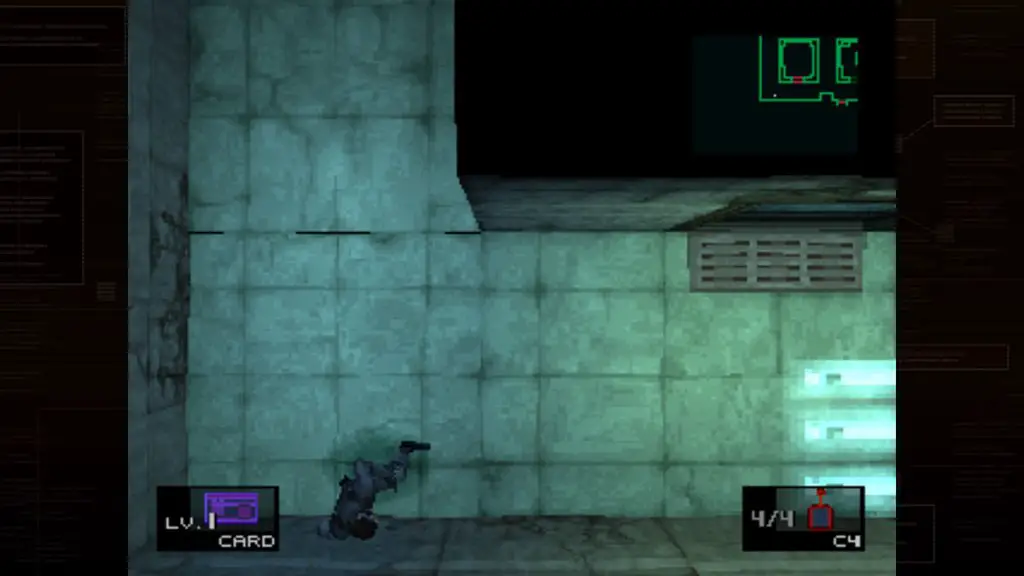 terza parete da far esplodere nell'armeria in metal-gear-solid-master-collection-vol-1