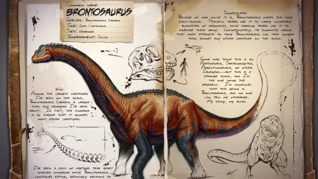Brontosauro come raccoglitore di bacche in ARK Survival Asceso