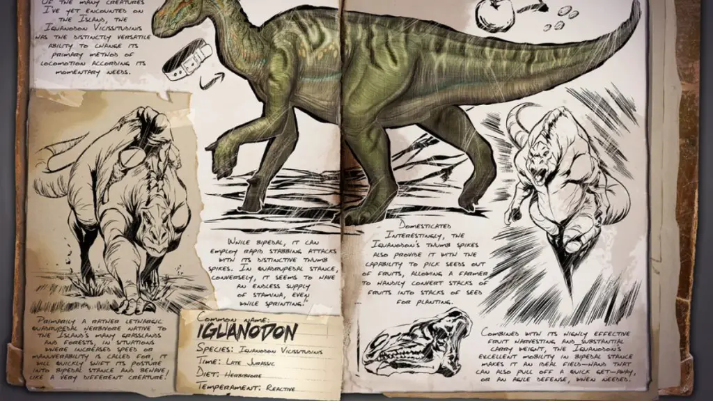 iguanodonte come raccoglitore di bacche in ARK Survival Asceso