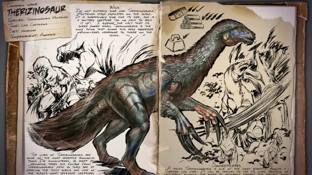 Thezinosaurus come raccoglitore di bacche in ARK Survival Asceso