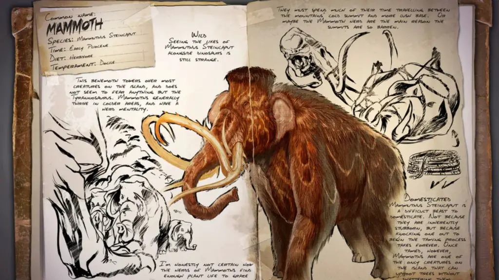 Mammut come raccoglitore di bacche in ARK Survival Ascended