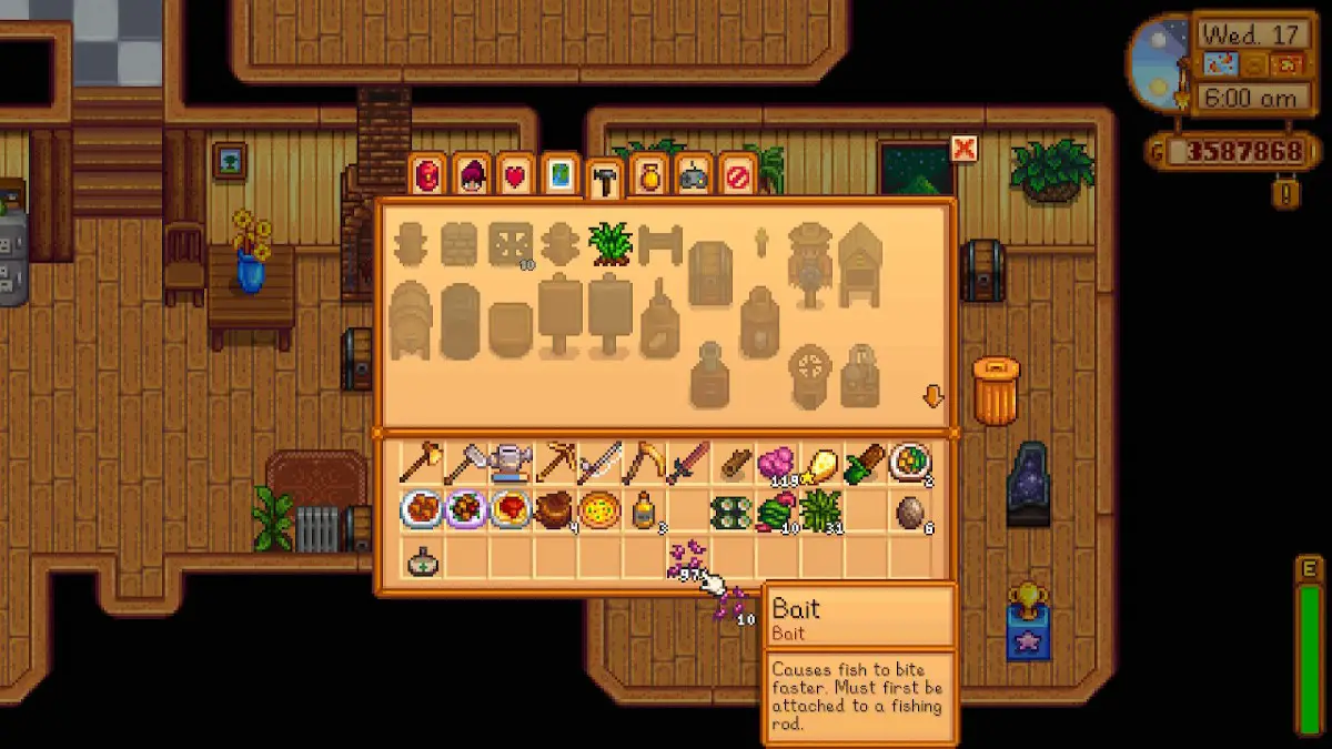 Esca selezionata Stardew Valley