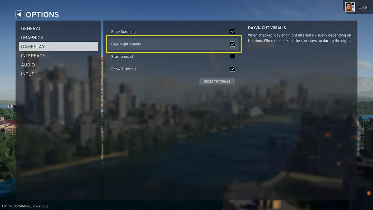 Cities Skylines 2 Menu di gioco Immagini diurne e notturne