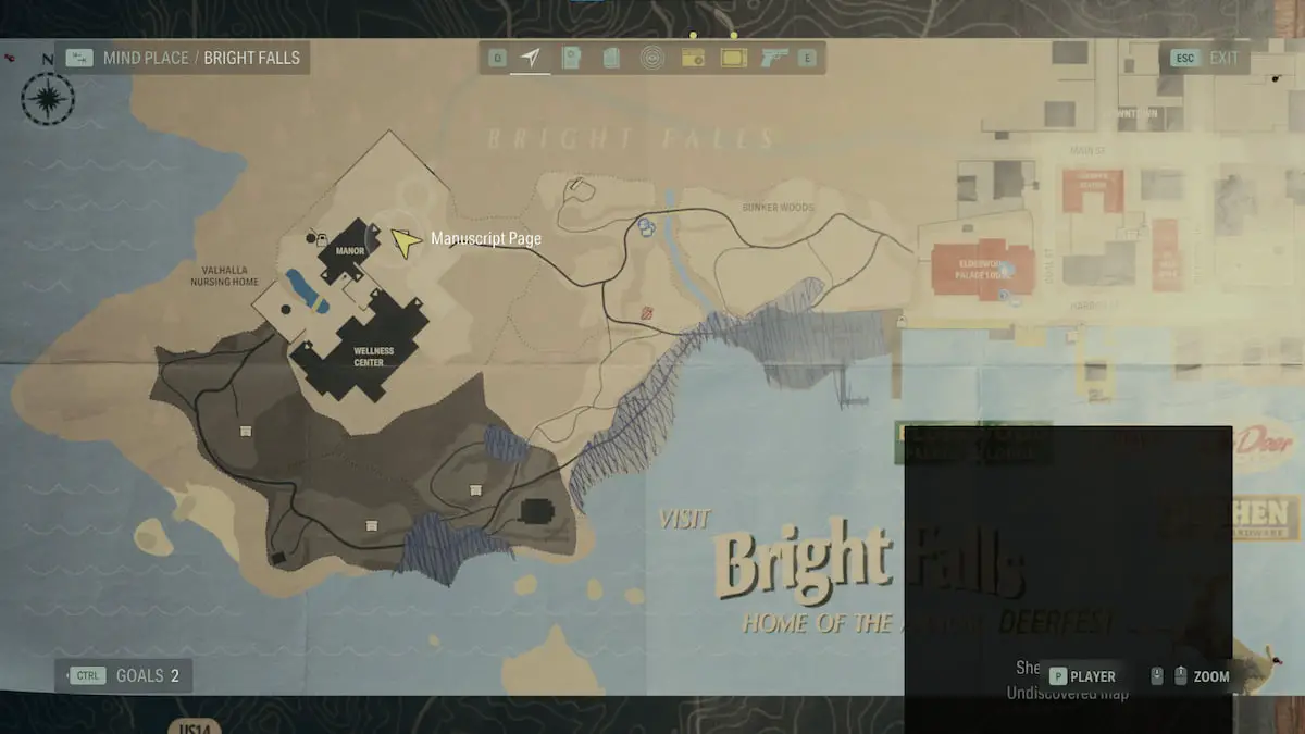 Posizione-della-pagina-manoscritta-1-a-Bright-Falls-in-Alan-Wake-2