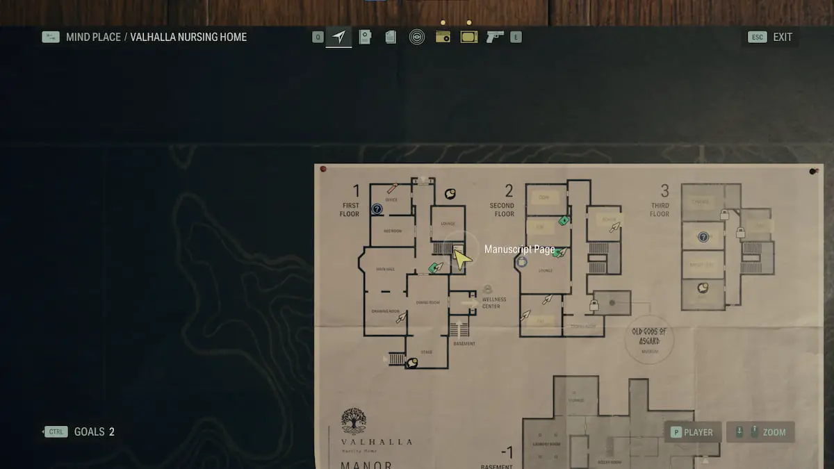 Posizione-della-pagina-manoscritta-5-a-Bright-Falls-in-Alan-Wake-2