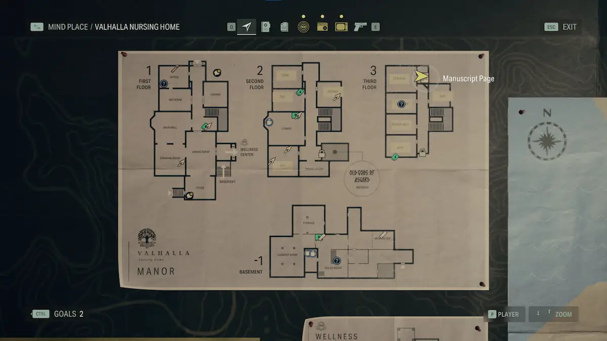 Posizione-della-pagina-manoscritta-11-a-Bright-Falls-in-Alan-Wake-2
