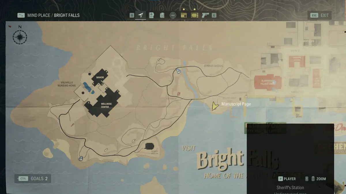 Posizione-della-pagina-manoscritta-14-a-Bright-Falls-in-Alan-Wake-2