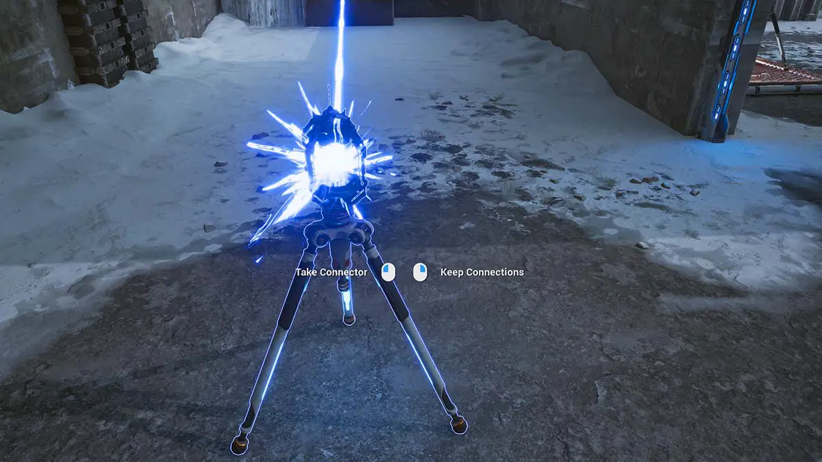 Il trasmettitore blu del connettore per problemi a due corpi Talos Principle 2