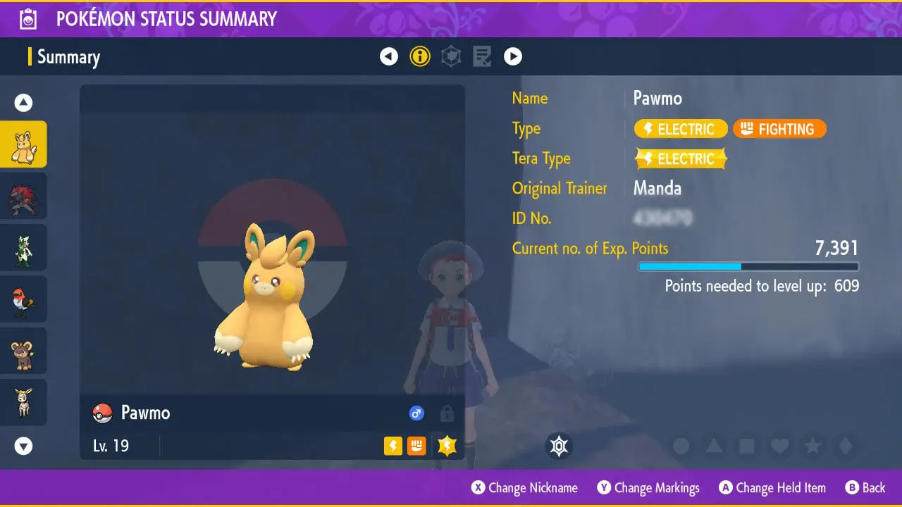 Statistiche Pawmo Pokemon Scarlatto e Viola