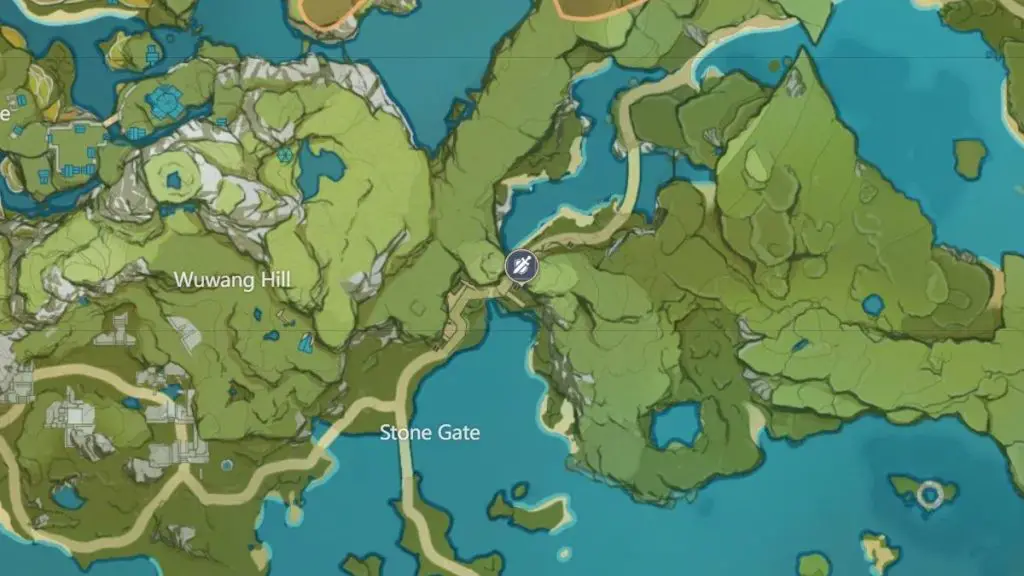 Mappa del cancello di pietra Genshin Impact
