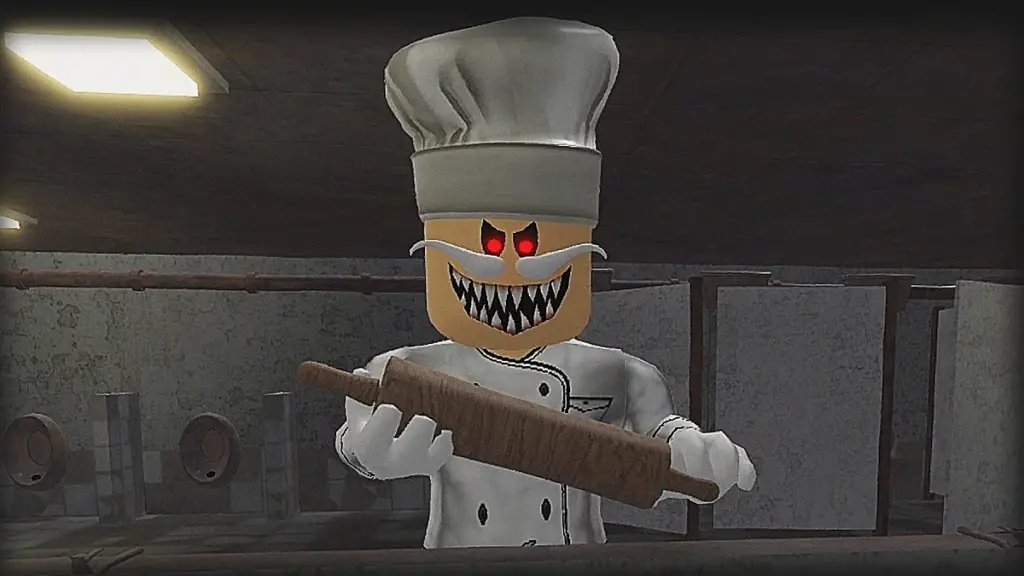 Un sinistro chef italiano brandisce un mattarello e ti guarda in cagnesco con i denti appuntiti e gli occhi rossi.