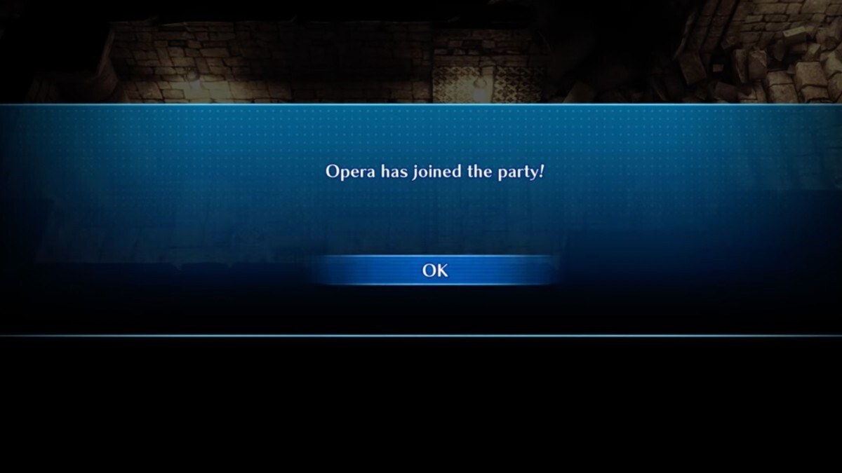 Casella di testo blu contenente il testo "Opera si è unita alla festa!"