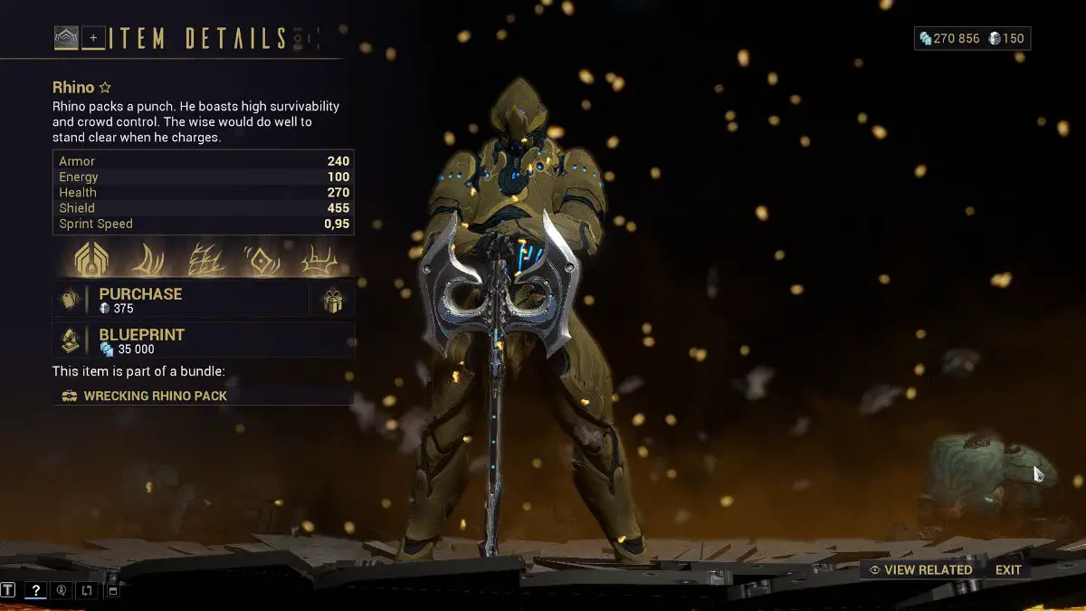Rhino è uno dei migliori Warframe iniziali