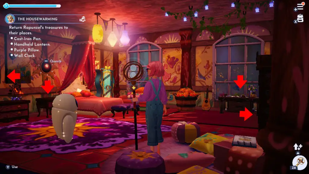 Posizionamento dei tesori di Rapunzel DDV