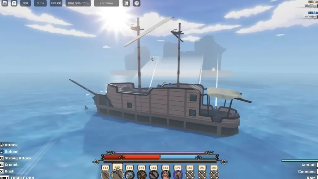 nave che spara terra in rell seas roblox