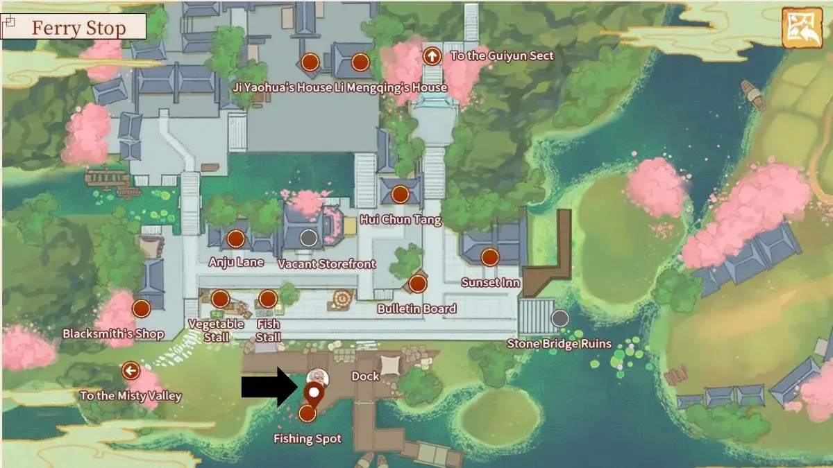 Zhou Xing Posizione sulla mappa Vita immortale