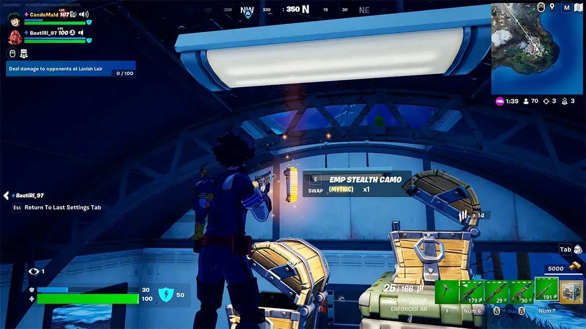 dove trovare Emp Stealth Camo in Fortnite