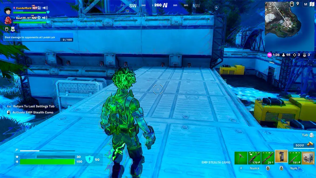 dove trovare Emp Stealth Camo in Fortnite