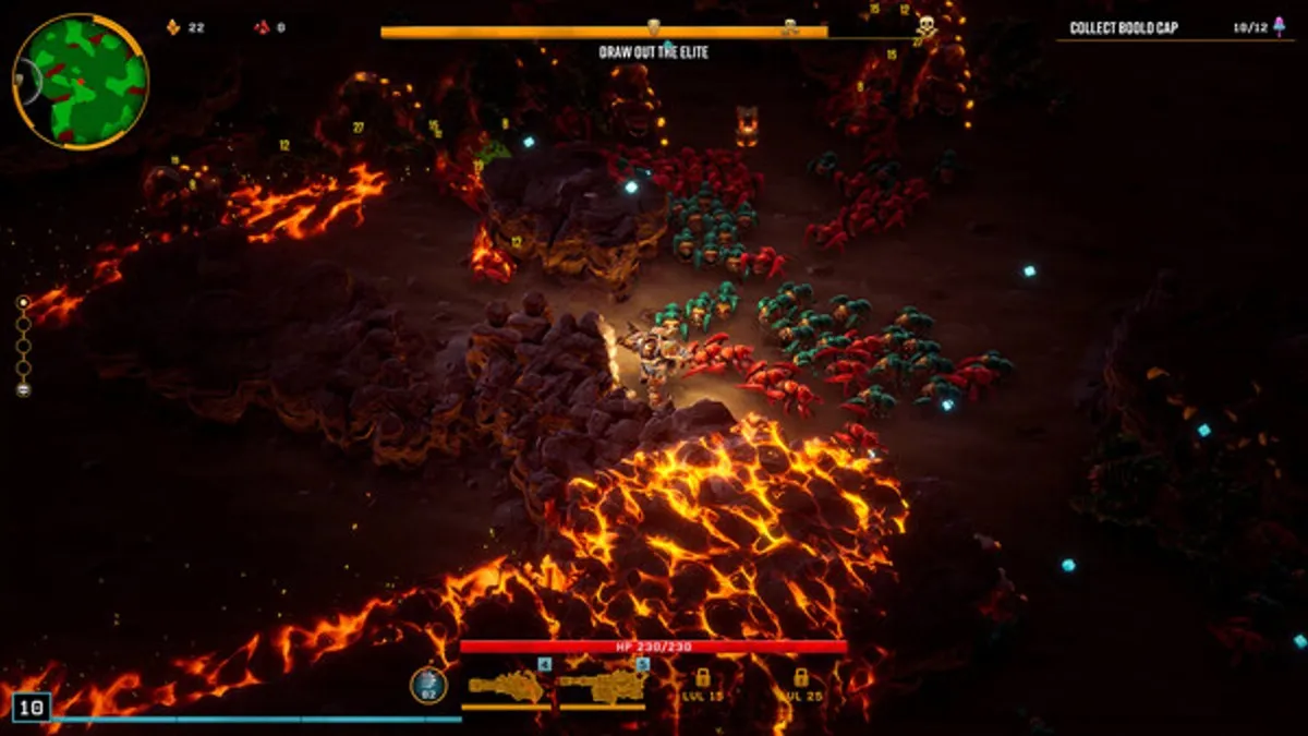 Immagine del gameplay ad accesso anticipato di Deep Rock Galactic Survivor 2