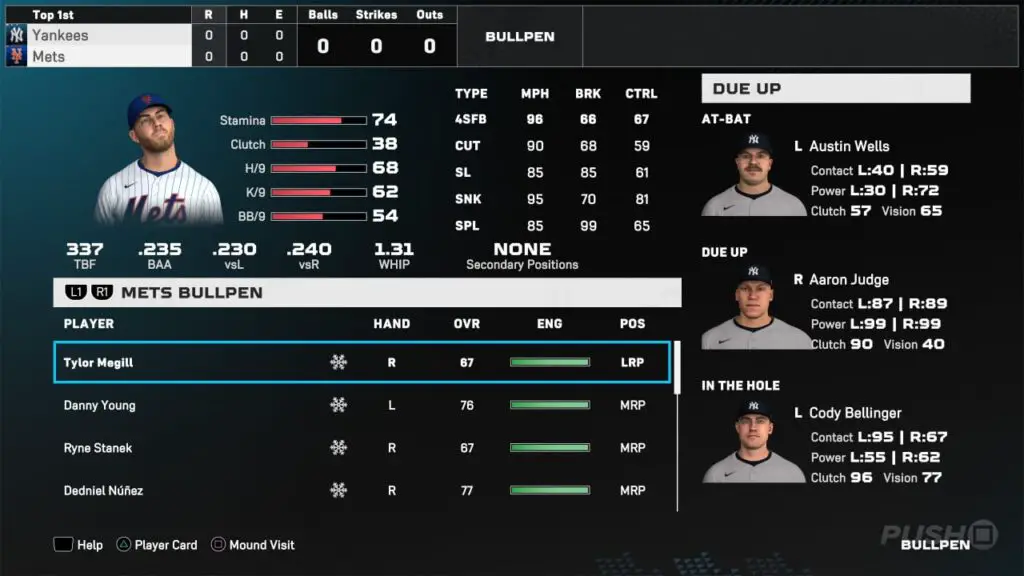 MLB The Show 25: Come riscaldare i lanciatori