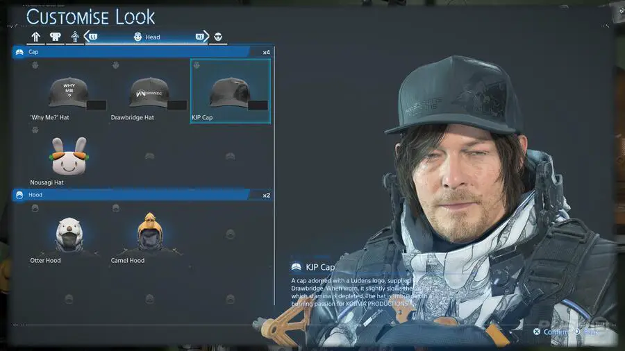 Death Stranding 2: tutti i cappelli, i cappucci e come farli guidare 4
