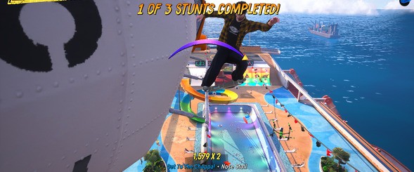 Skater Pro 3 + 4 di Tony Hawk: Walkthrough della nave da crociera - Tutti gli obiettivi del parco e oggetti da collezione 23