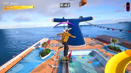 Skater Pro 3 + 4 di Tony Hawk: Walkthrough della nave da crociera - Tutti i gol del parco e oggetti da collezione 25