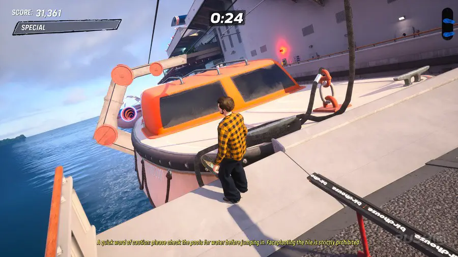 Tony Hawk's Pro Skater 3 + 4: Cruise Ship Walkthrough - Tutti gli obiettivi del parco e oggetti da collezione 35